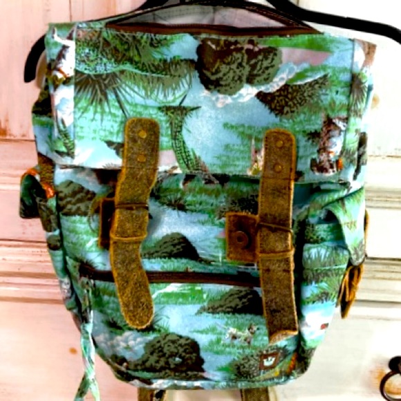 Vintage RARE Goorin Backpack Hunting Pattern 🚨 (upper/side zipper not operating - Picture 3 of 11